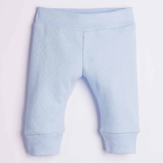 224050 Nicol Pantaloni Neonato Azzurri 100% Cotone Ajour