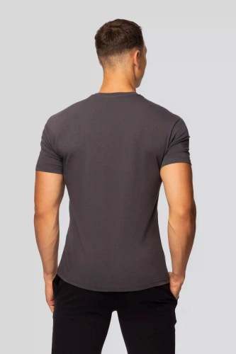 T-shirt Urban da uomo in cotone grafite - Taglio classico, alta qualità, flessibilità, comfort per tutto il giorno