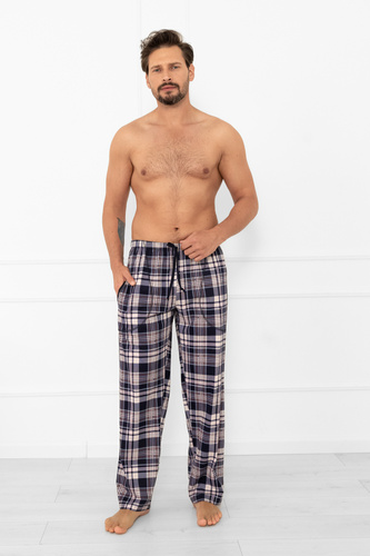 Pantaloni pigiama da uomo Edwin Italian Fashion - cotone, a quadri, lunghi