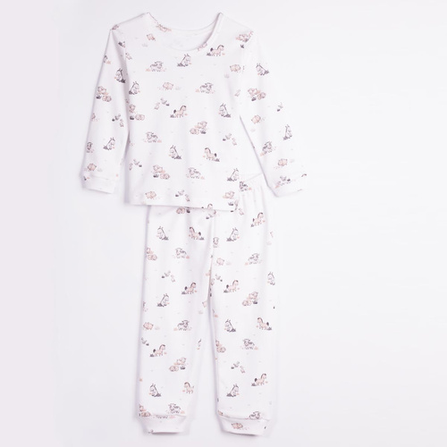 228036 Nicol FARMA Pigiama bambini 100% cotone manica lunga animali