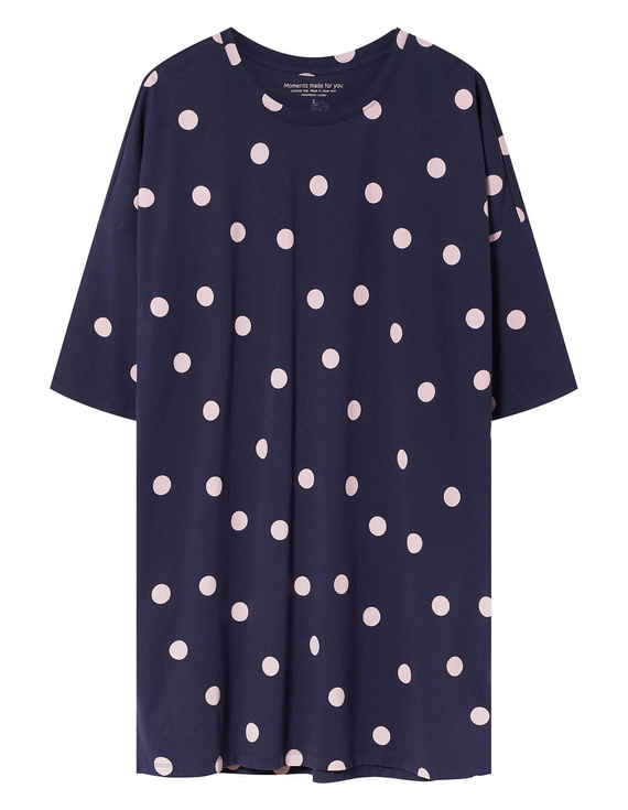 Camicia da notte Henderson 45404 Galla viola 100% cotone manica corta