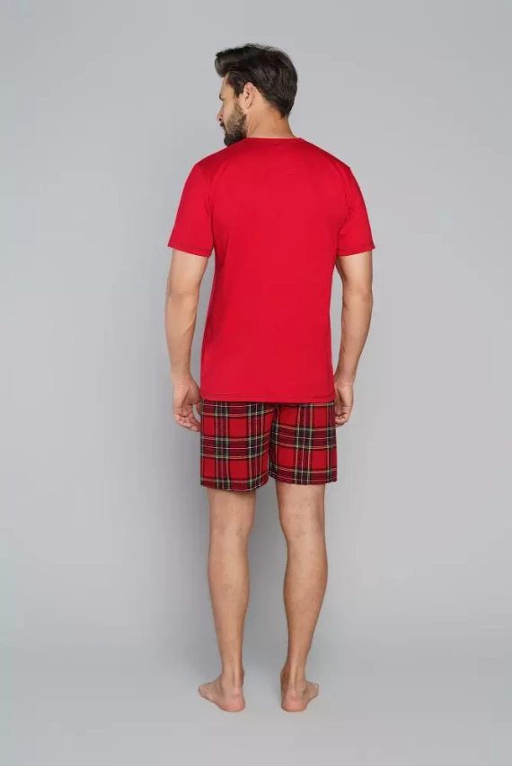 Narwik Pigiama uomo manica corta, pantaloncini Moda italiana- verde/stampa