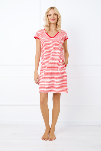 Camicia da donna Flota a maniche corte Moda Italiana - stampa rossa