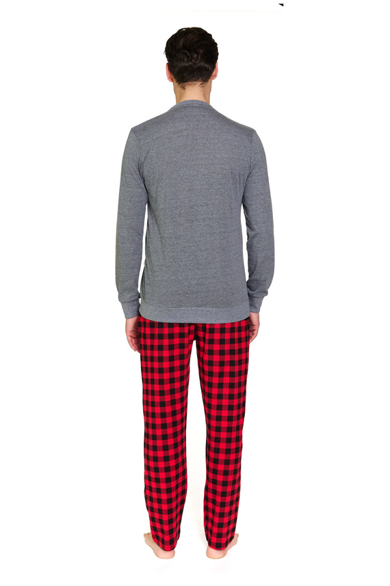 7344 Pigiama da uomo grigio scuro Doctor Nap - 100% cotone