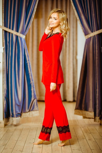 Kapas Set pigiama donna Kalimo - rosso