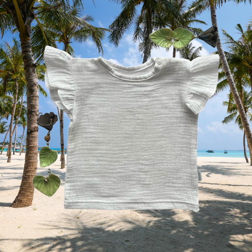 Mamatti BL50102 blusa in mussola bambina leggera cotone estate
