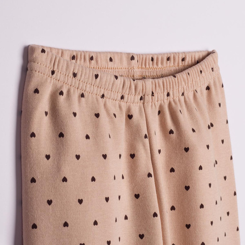 Nicol Hania 226036 Pigiama bambina 100% cotone Cuori Beige
