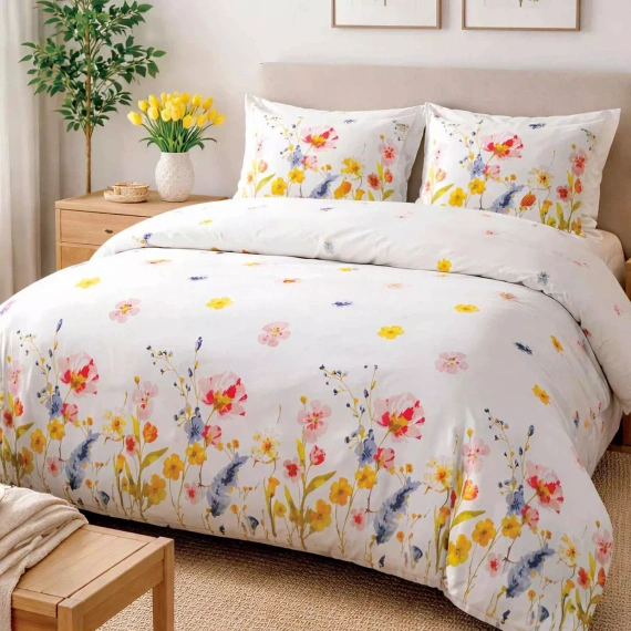 31513/1 Biancheria da letto Flannelove Darymex beige dandelions- set, 100% cotone, caldo e morbido
