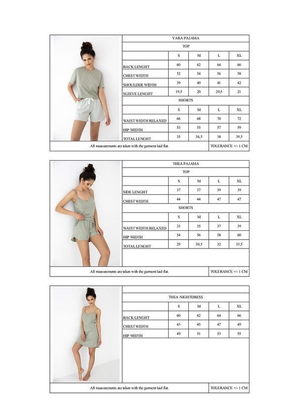 Pigiama donna Sensis Yara khaki cotone pantaloncini con tasche