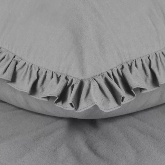 Biancheria da letto in cotone con balza Eurofirany 100% cotone con cerniera argento