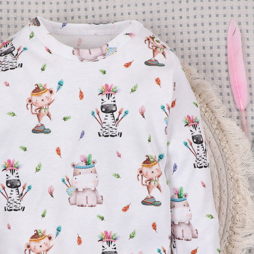 ABN-5534 Body per neonati Nini Happy Animals in cotone biologico - comfort, sicurezza e stile