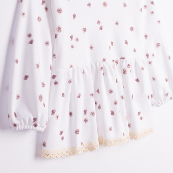 Nicol Hania 226138 Maglietta Bambina 100% Cotone Baschina con Fiori