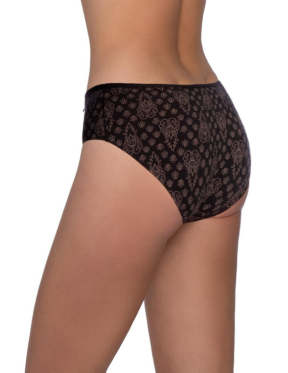 Slip da donna Lama L-MOD1601 BI-06 in modal con pizzo, confezione da 2 pezzi con fiocco