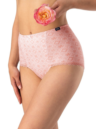 Mutandine donna in cotone Key LPM 731 nero-beige - 2 pezzi per scatola, taglio classico