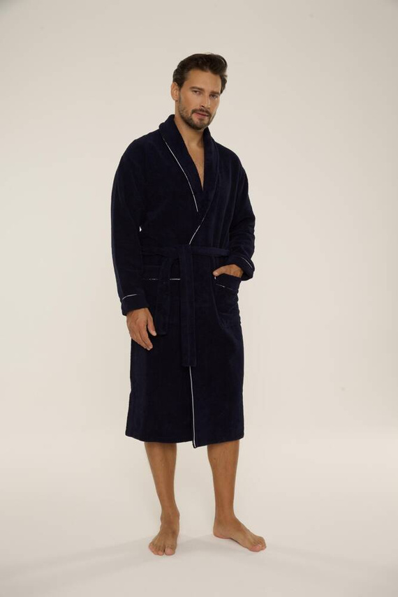 735 Manuele vestaglia da uomo De Lafense - blu navy