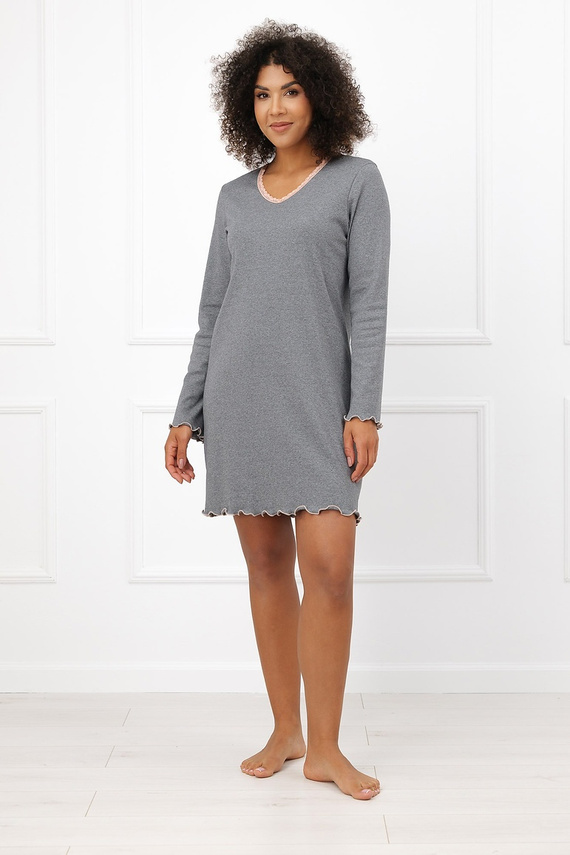 Camicia da notte Italian Fashion Jaśmina 100% cotone pizzo balza