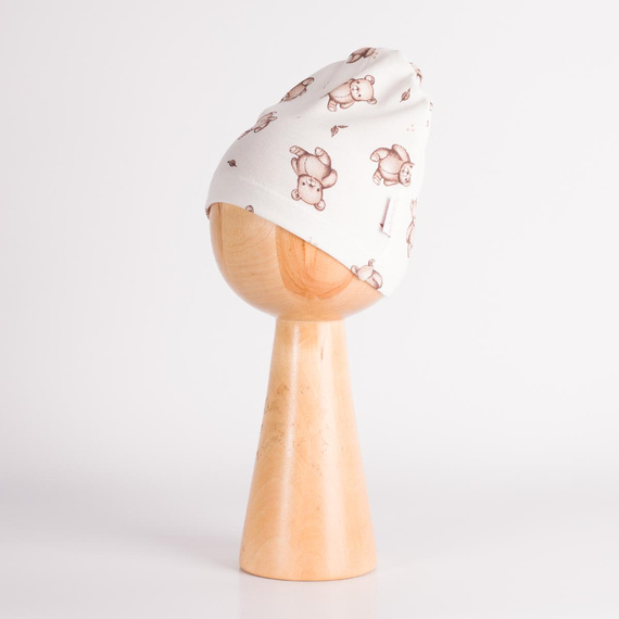 227054 Nicol BENEK Cappellino neonato 100% cotone crema con orsetti