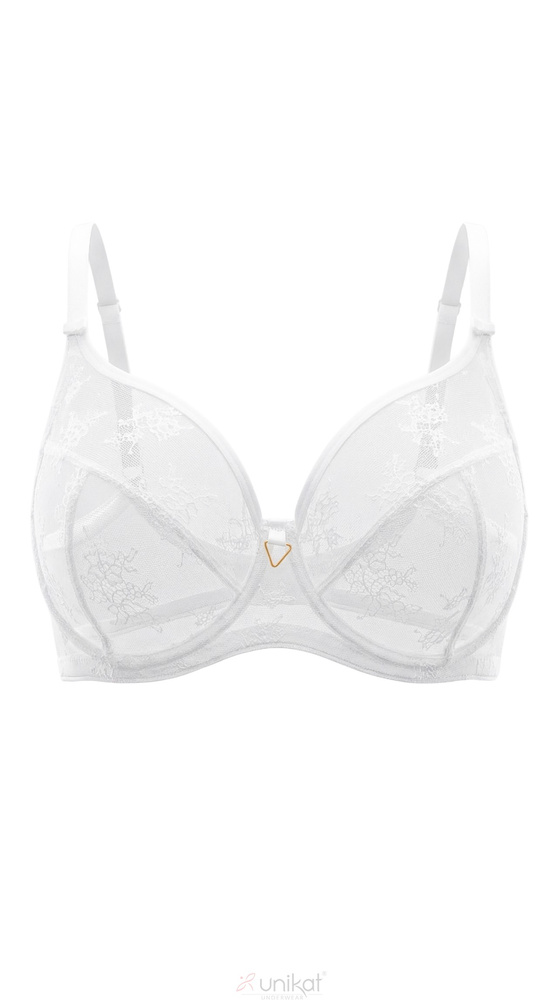 Reggiseno Soft Unikat Adeli Bianco in Pizzo Morbido con Ferretto
