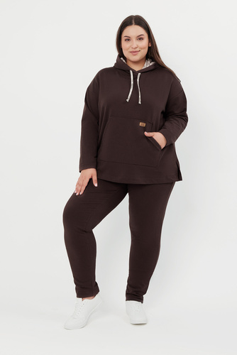 Lagos Felpa con cappuccio da donna Italian Fashion - marrone