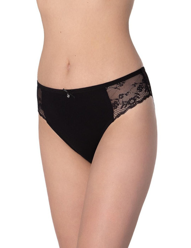 Lama L-1590 BI slip bikini - bikini in cotone con pizzo e fiocco, 2 pezzi per confezione