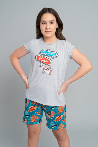 Oceania Pigiama bambina Moda italiana - melange/stampa