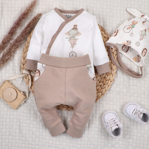 ABN-5592 Pantaloni da tuta Nini di Circus per bambini - 100% cotone biologico, morbidi e sicuri