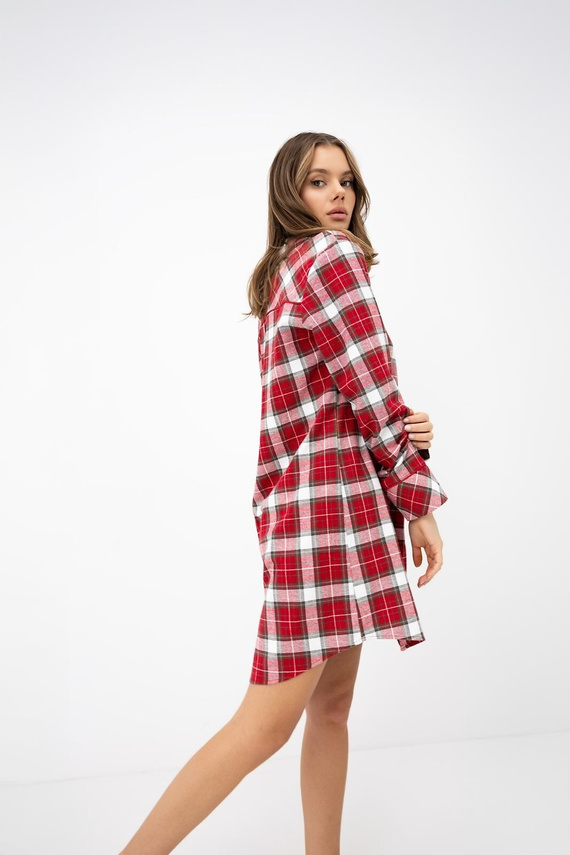 Elia Nightgown Sensis - Camicia da donna in cotone con maniche a 3/4 e motivo natalizio