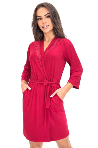 Accappatoio donna Sonia Donna con pizzo | viscosa | manica 7/8 | cintura