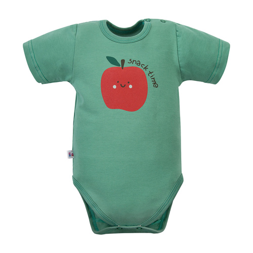 Body neonato Eevi Snack Time manica corta cotone elastico comodo