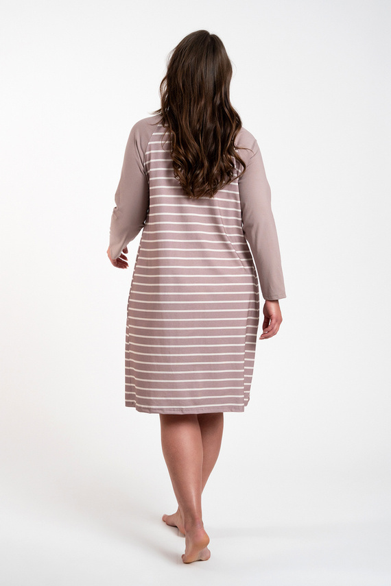 Camicia da notte Oda Moda Italiana - stampa cappuccino