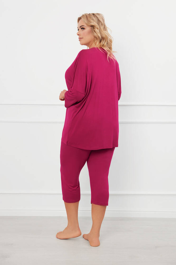 Natura Pigiama 3/4 da donna Moda italiana - vino