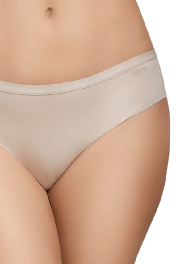 Figi bikini Selene 400 beige cotone classiche doppio pacco