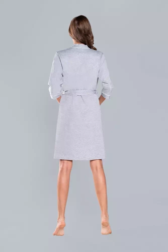 Megan Vestaglia da donna Moda italiana manica 3/4 - melange chiaro