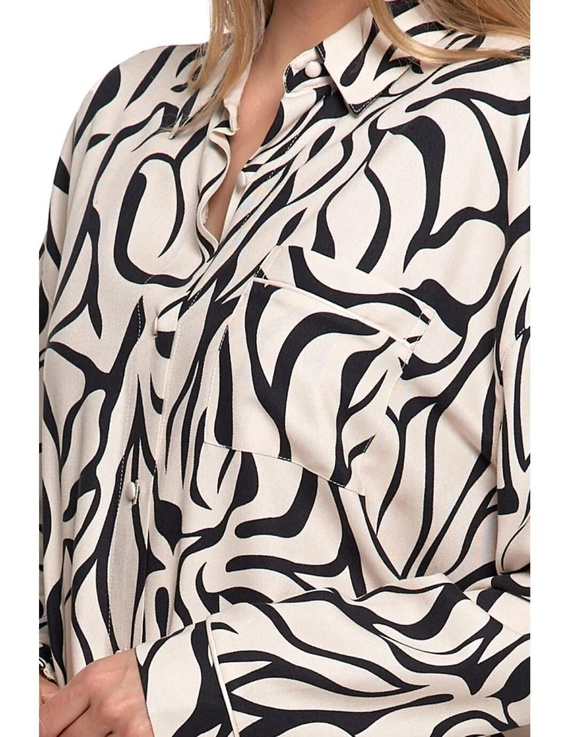 PDK4800-003 Camicia da notte Moraj crema - viscosa, manica lunga, abbottonata