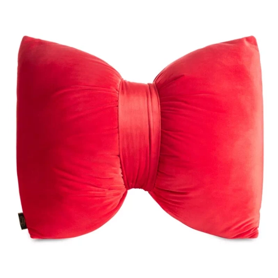 Eurofirany Cuscino di Natale rosso 45x55 - fiocco di velluto