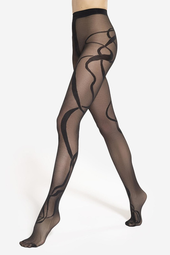 Modern 10 Collant Gatta - 40 den, motivo artistico, opaco