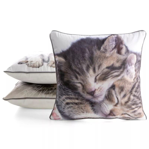 Copricuscino Animal 45x45 velluto Eurofirany con zip cat 