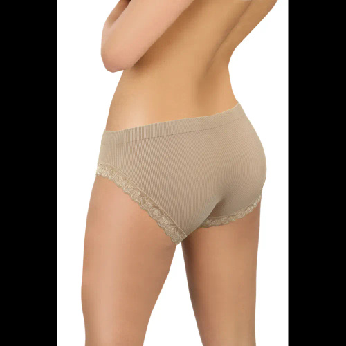 Slip donna Sesto Senso 6108 pizzo senza cuciture elastico comfort beige