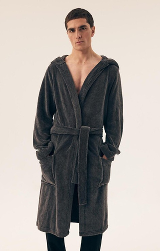 43012 Accappatoio con cappuccio da uomo Mild Henderson - caldo e morbido