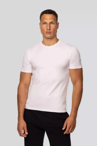 T-shirt Urban da uomo in cotone bianco- Vestibilità classica, alta qualità, flessibilità, comfort per tutto il giorno