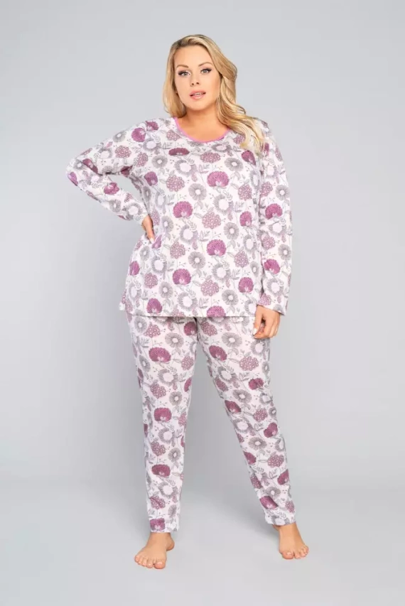 Pigiama da donna a maniche lunghe, pantaloni Lobelia Italian Fashion -