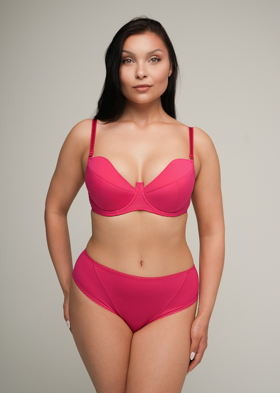 2204 Reggiseno push-up Ava - fucsia, liscio, glamour e femminile