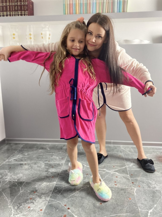 374 / 375 Accappatoio Desiree Baby - lampone