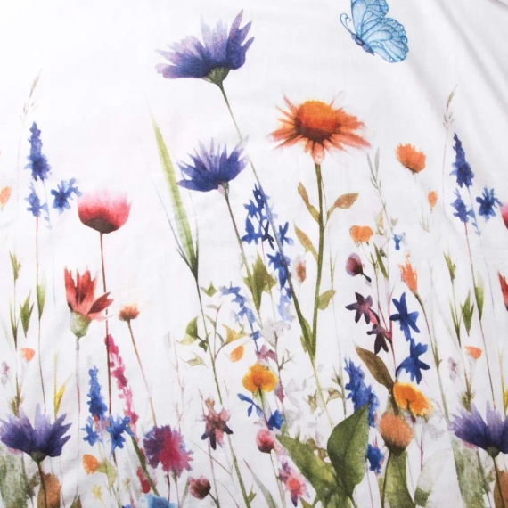 31512/1 Set di biancheria da letto floreale bianca Flannelove Darymex, 100% cotone, calda e morbida