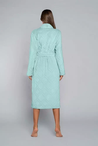 Morena Vestaglia da donna in pile Moda italiana - menta