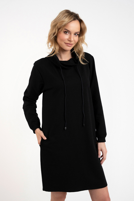 Tunica a maniche lunghe da donna Malmo Moda Italiana - nero