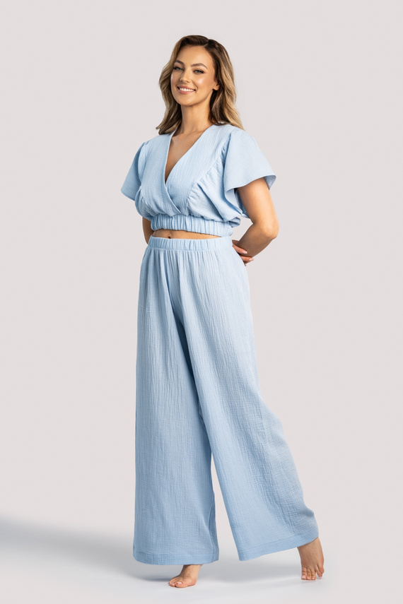 Set di mussole da donna Tola Unikat blu - lingerie estiva per la casa