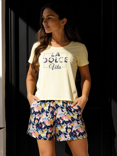 Pigiama da donna Cornette Dolce Vita 880/331, 100% cotone, manica corta