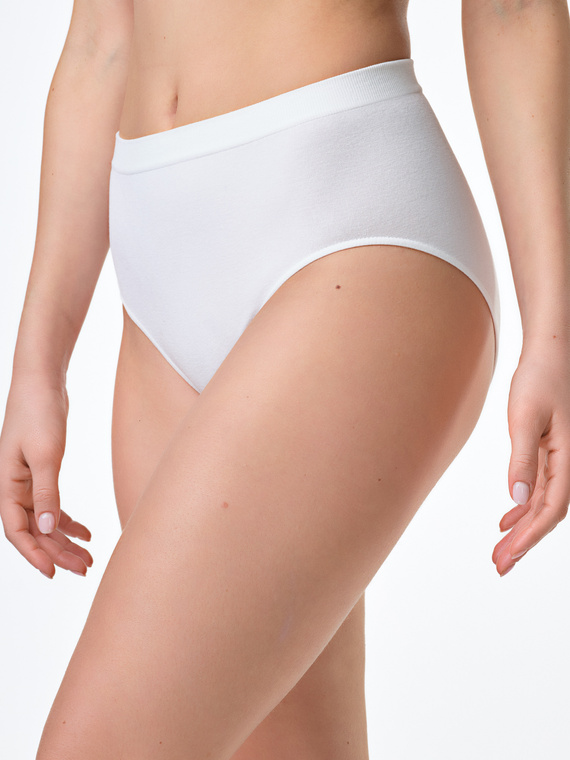 Spiman NATURE Bianco Slip in Bambù Vita Alta Traspiranti e Confortevoli