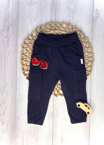 Pantaloni jogger bambino Mamatti SJ05 blu scuro – cotone comodo